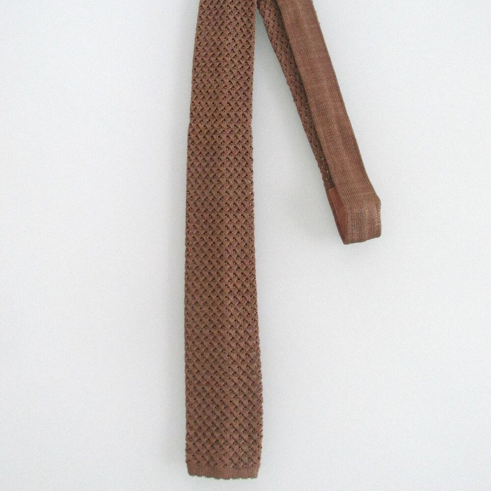 Flat/Square Bottom Vintage Men's Knit Tie